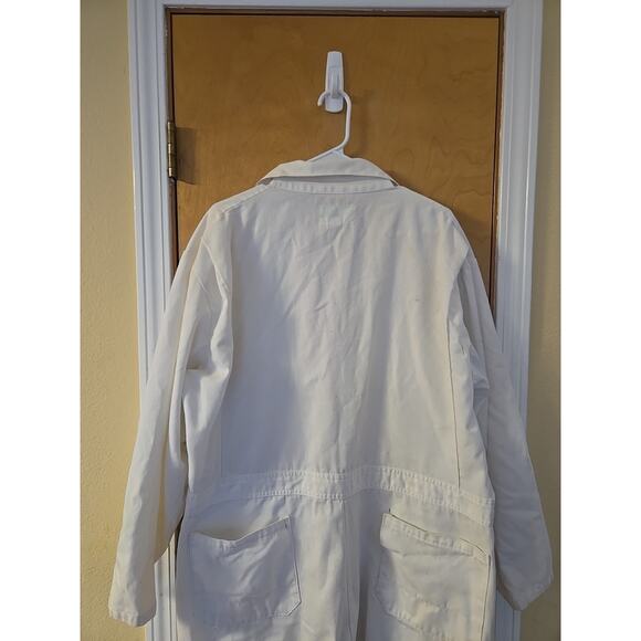 Vintage ALASKA AIRLINES White Coveralls Size 48L Workwear Jumpsuit White DINGY - Picture 8 of 10